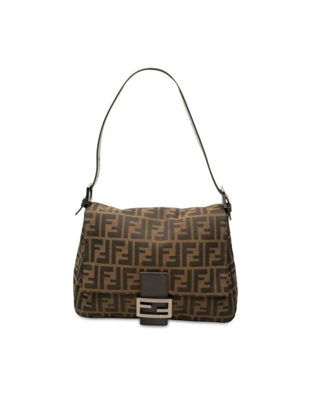 Fendi Zucca Mamma Baguette Bag Brown Canvas Leather